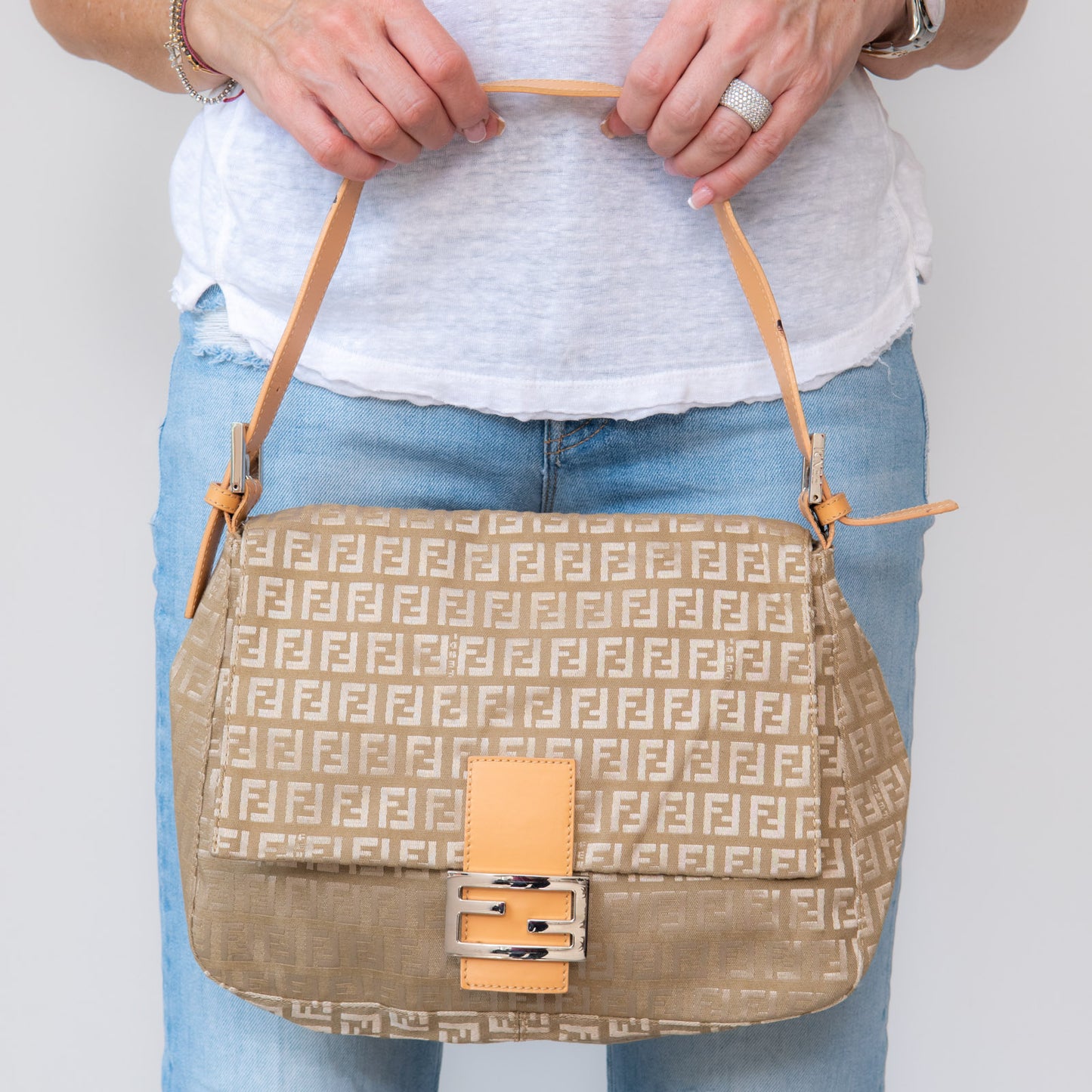 Fendi Monogram Zucca Mama Bag