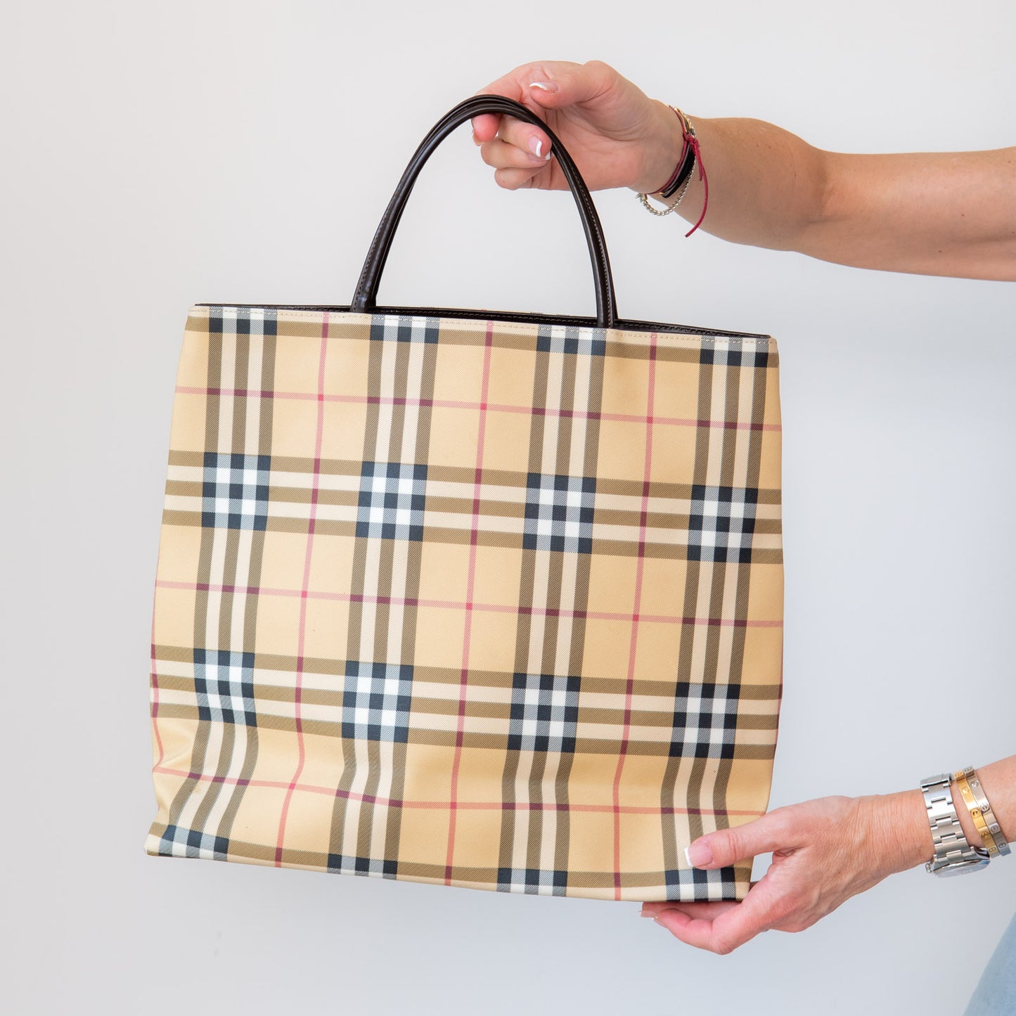 Burberry Check Tote Bag