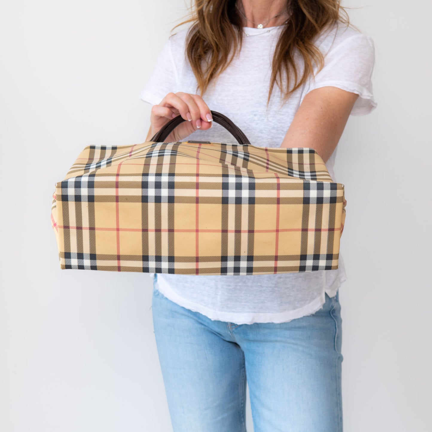 Burberry Check Tote Bag