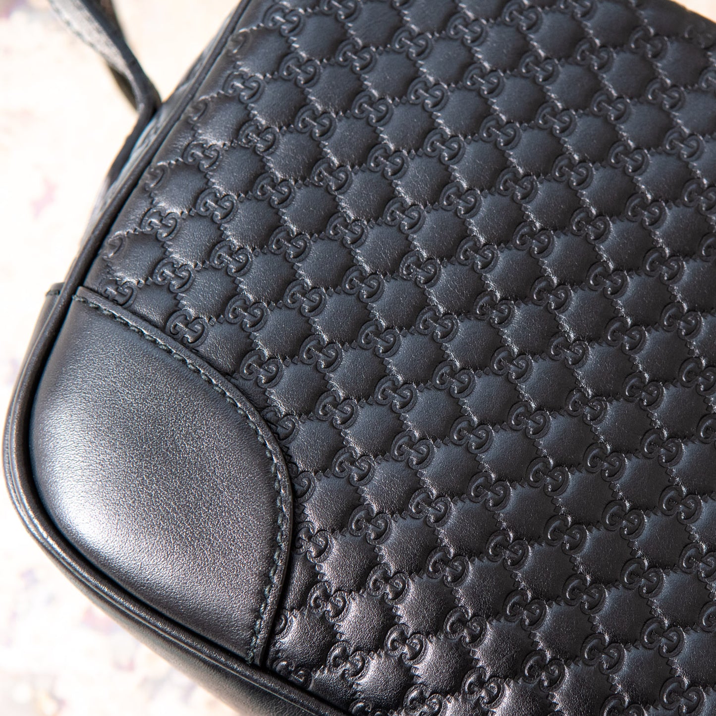 Gucci Guccissima Black Leather Bag