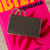 Jimmy Choo Bronze Satin Clutch Micro Crystals - EVEYSPRELOVED