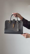 Saint Laurent Cabas Black Calfskin Leather Bag