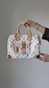 Louis Vuitton X Takashi Murakami Multicolore White Speedy 30 Bag