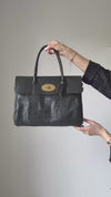 Mulberry Black Bayswater Heritage Mock Croc Leather Bag