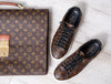 EVEYSPRELOVED Louis Vuitton Front Row Brown Monogram Leather Trainer Size 38.5