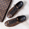 Louis Vuitton Front Row Brown Monogram Leather Trainer Size 38.5 - EVEYSPRELOVED