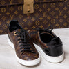 Louis Vuitton Front Row Brown Monogram Leather Trainer Size 38.5 - EVEYSPRELOVED