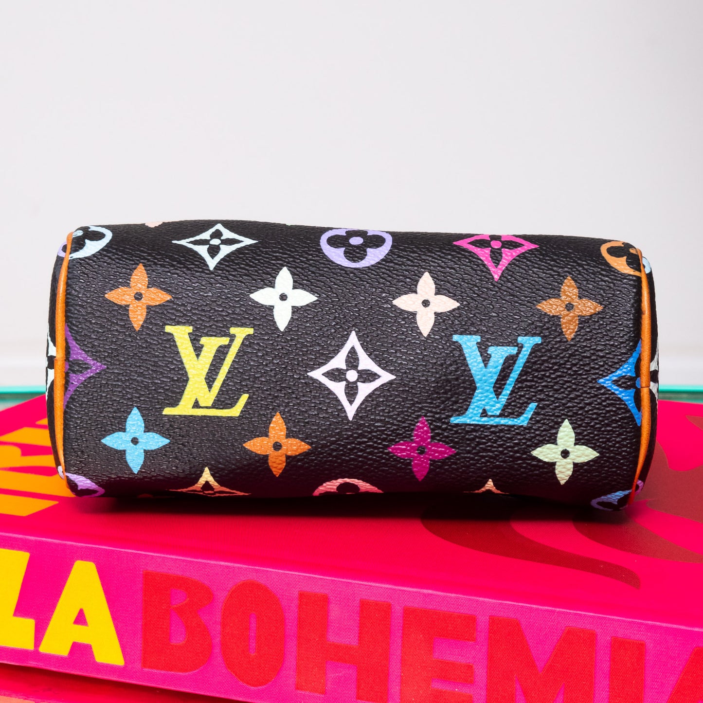 Louis Vuitton Takashi Murakami Nano Speedy Black Multicolour Limited Edition Bag