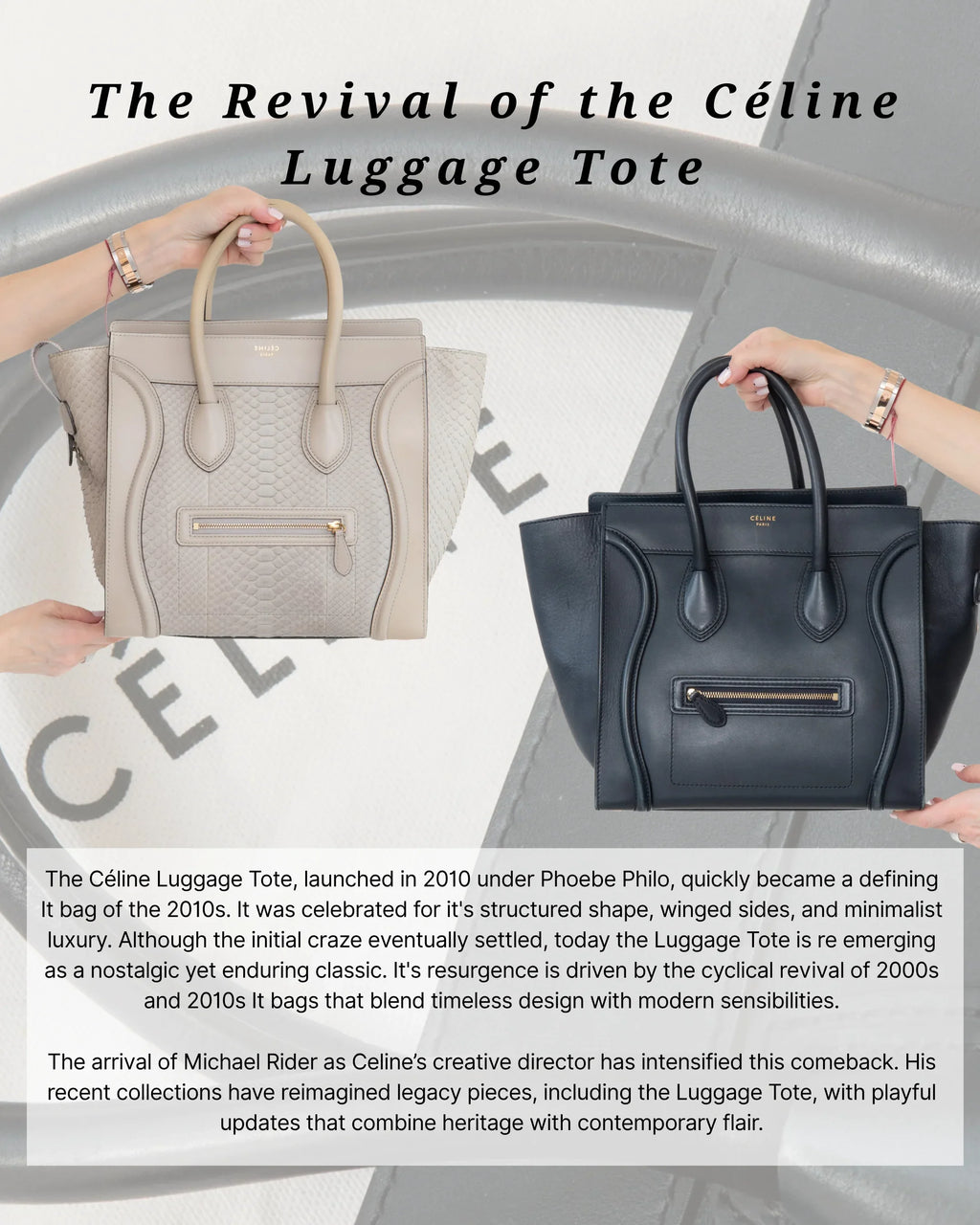 The Revival of the Céline Luggage Tote – EVEYSPRELOVED The Revival of the Céline Luggage Tote – EVEYSPRELOVED