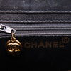Chanel Vintage Black Leather Logo Shoulder Bag