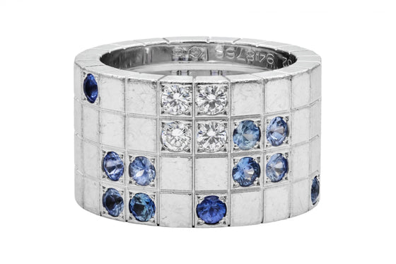 Cartier Lanieres Sapphire Diamond White Gold Ring