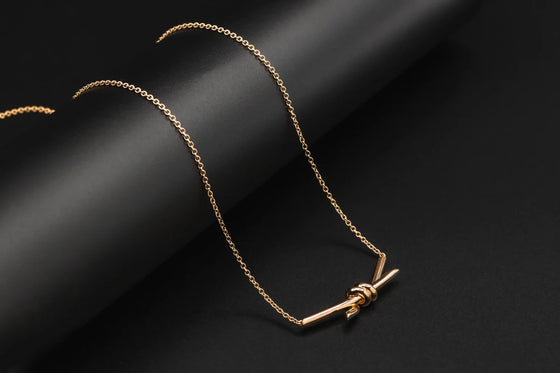 Tiffany & Co Knot Pendant Necklace In 18ct Rose Gold