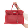 Hermes Birkin 35 Rouge Garance Veau Togo Leather With Palladium Hardware