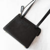Chanel Vintage Black Leather Logo Shoulder Bag