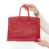 Hermes Birkin 35 Rouge Garance Veau Togo Leather With Palladium Hardware