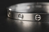 Cartier LOVE Bracelet Classic Model 4 Diamond White Gold Size 16