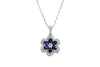 The Diamond Box Jewellery Sets 18ct Sapphire & Diamond Flower Jewellery Set