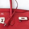 Hermes Birkin 35 Rouge Garance Veau Togo Leather With Palladium Hardware