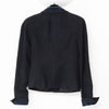 Christian Dior Vintage Pinstriped Navy Velvet Trim Jacket