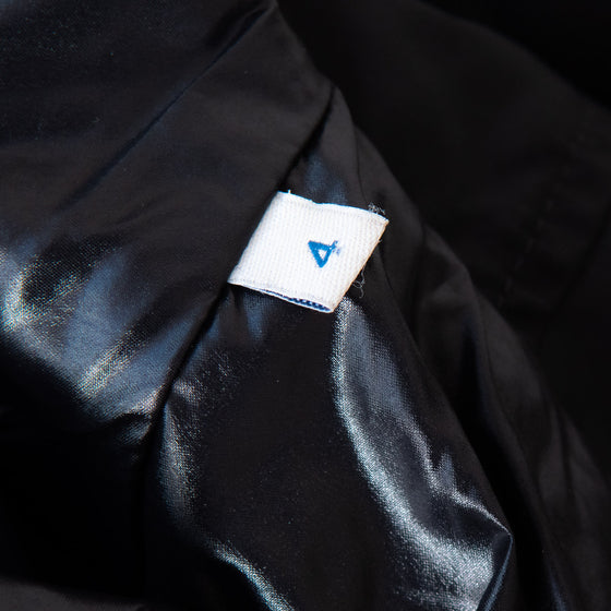 Moncler Black Cropped Jacket Fur Trim Hood Size 4 - EVEYSPRELOVED