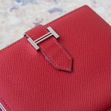  Hermes Compact Bearn Red Epsom Leather Wallet - EVEYSPRELOVED