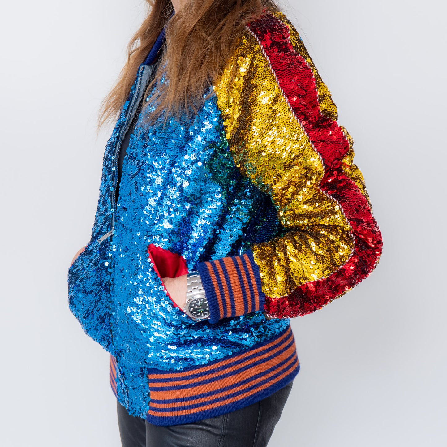 Gucci Loved Multicolour Sequin Unisex Jacket Size 12