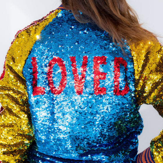 Gucci Loved Multicolour Sequin Jacket Size 12 - EVEYSPRELOVED