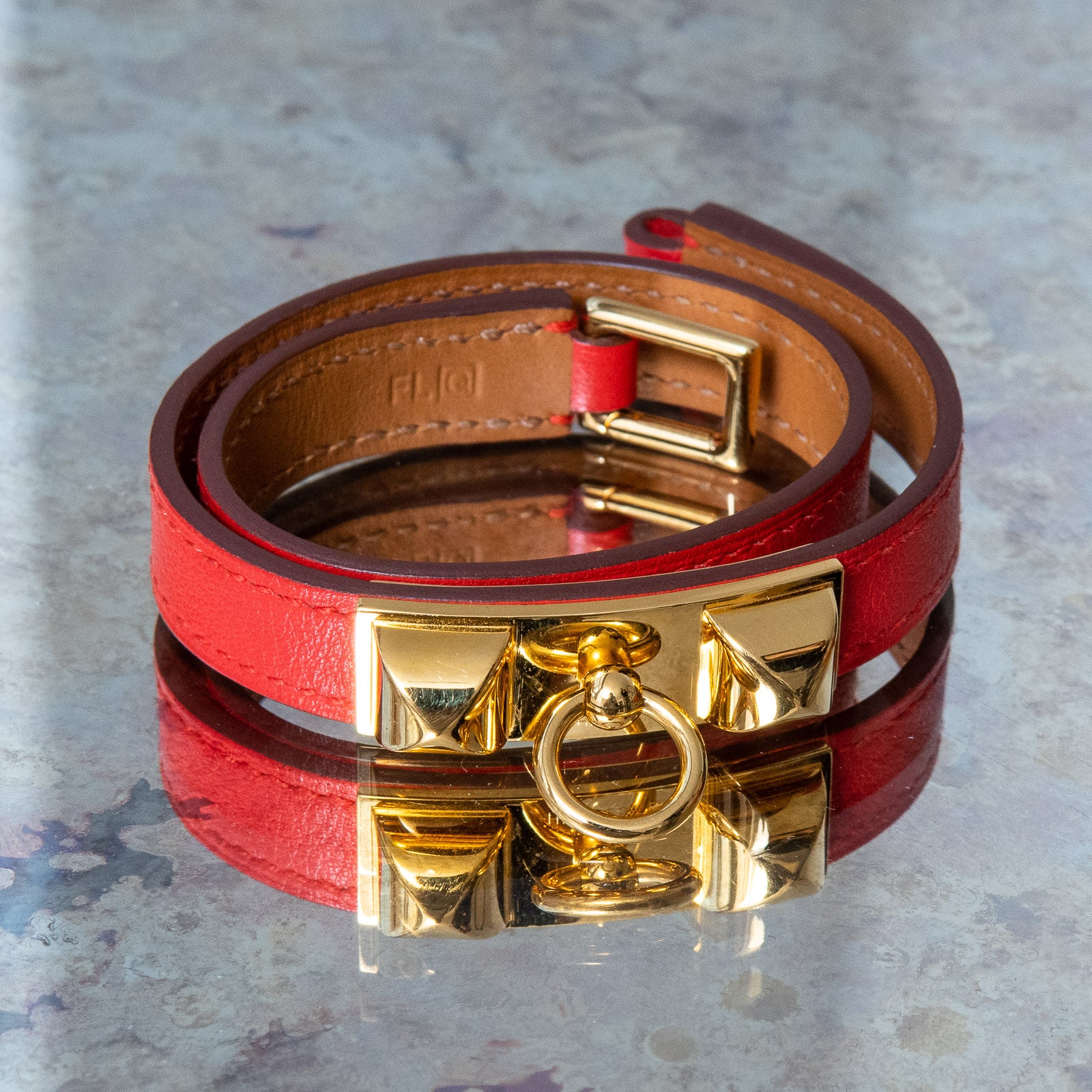 Hermes store leather bracelet