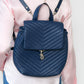 Rebecca Minkoff Edie Chevron Blue Leather Backpack