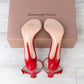 Gianvito Rossi Red Patent Heeled Sandals Size 39.5 - EVEYSPRELOVED
