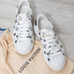 Louis Vuitton White Leather Time Out Trainers Black Monogram  Size 39