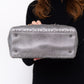 Lady Dior Medium Gunmetal Silver Leather Bag
