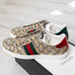 Gucci GG Supreme Brown Canvas Bee Motif Ace Sneakers Size 39