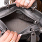 Lady Dior Medium Gunmetal Silver Leather Bag