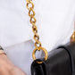 Tom Ford Black Leather And Chain Detail Bag