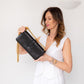 Tom Ford Black Leather And Chain Detail Bag
