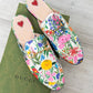 Gucci Princeton White Leather Floral Loafers Horsebit Detail Limited Edition Ken Scott Size 39
