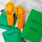 Bottega Veneta Orange Web Wedge Espadrilles Size 38 - EVEYSPRELOVED