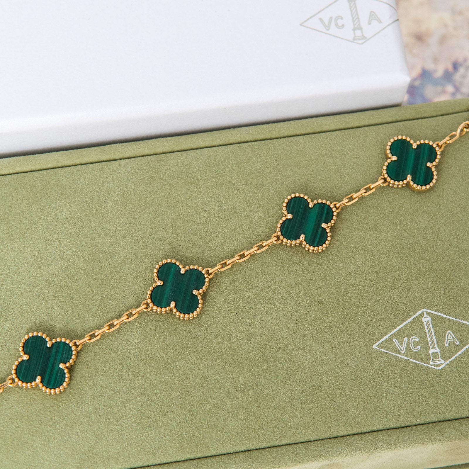 Van cleef deals malachite bracelet