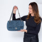 Chanel Denim Blue Camelia Flap Bag