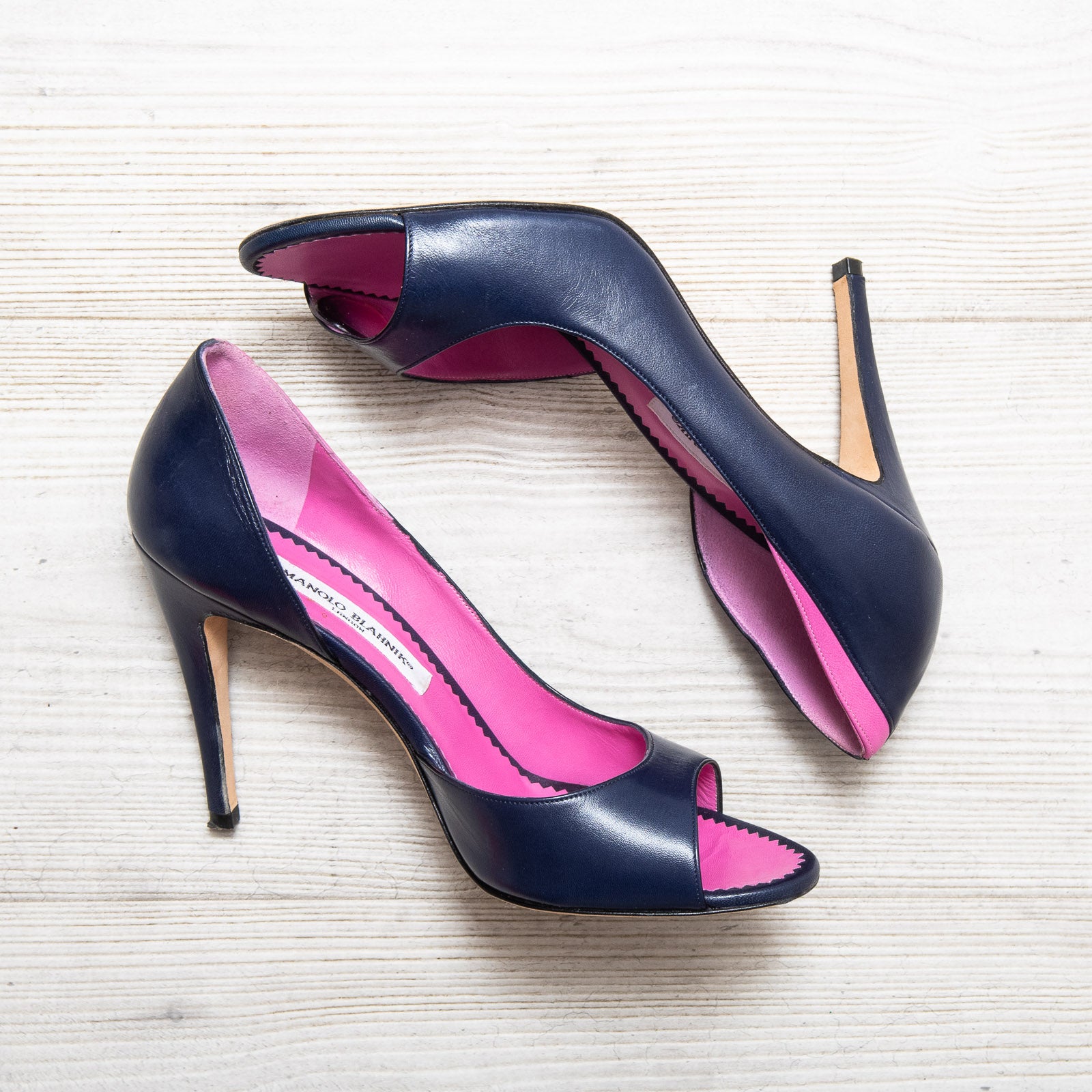 Manolo blahnik open toe heels hot sale