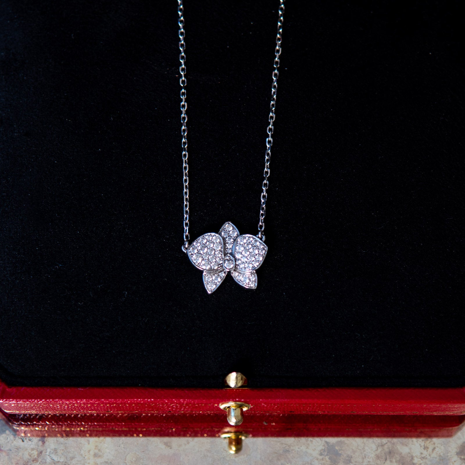 Cartier butterfly clearance necklace