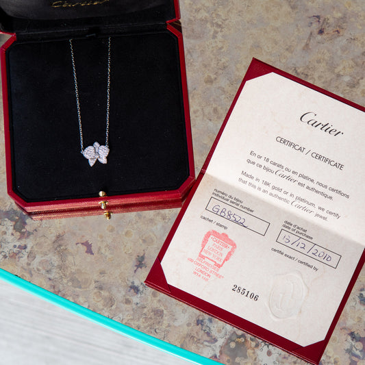 Cartier Caresse D'Orchidees Par Cartier Necklace White Gold - EVEYSPRELOVED