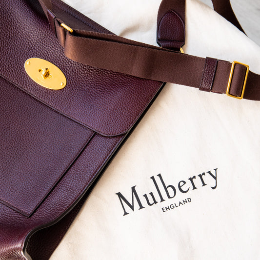 Mulberry Burgundy Leather Antony Messenger Bag Mulberry