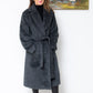 Joseph Grey Cayla Textured Coat Size 34