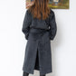 Joseph Grey Cayla Textured Coat Size 34