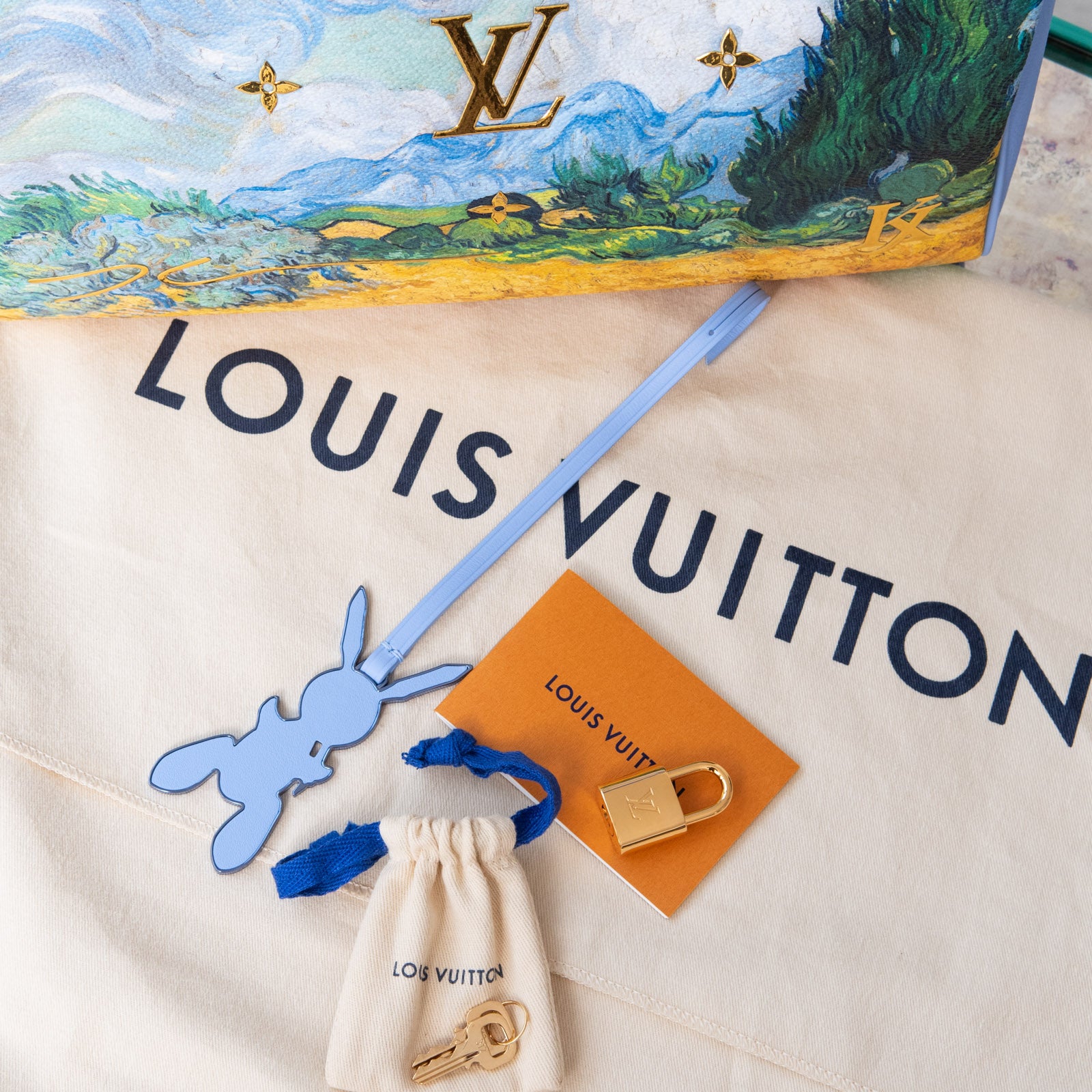 Louis Vuitton Limited Edition Lavender Speedy 30 Jeff Koons Van
