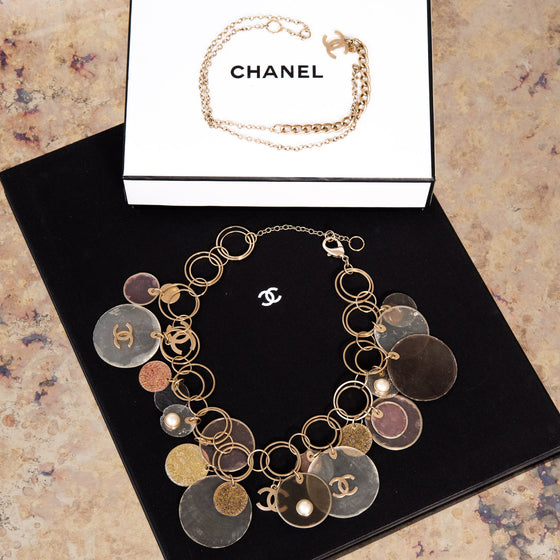 Chanel Capiz Shell CC Necklace Or Belt - EVEYSPRELOVED