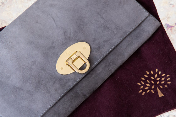 Mulberry suede clutch bag Clearance