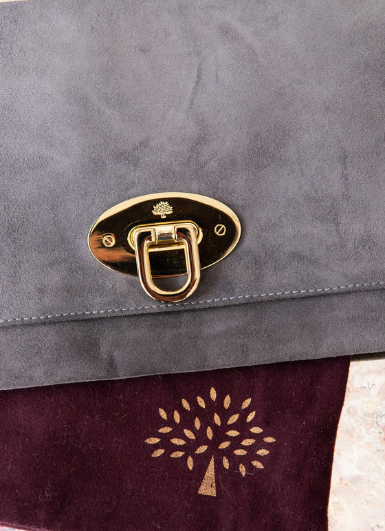 Mulberry suede clutch bag Clearance